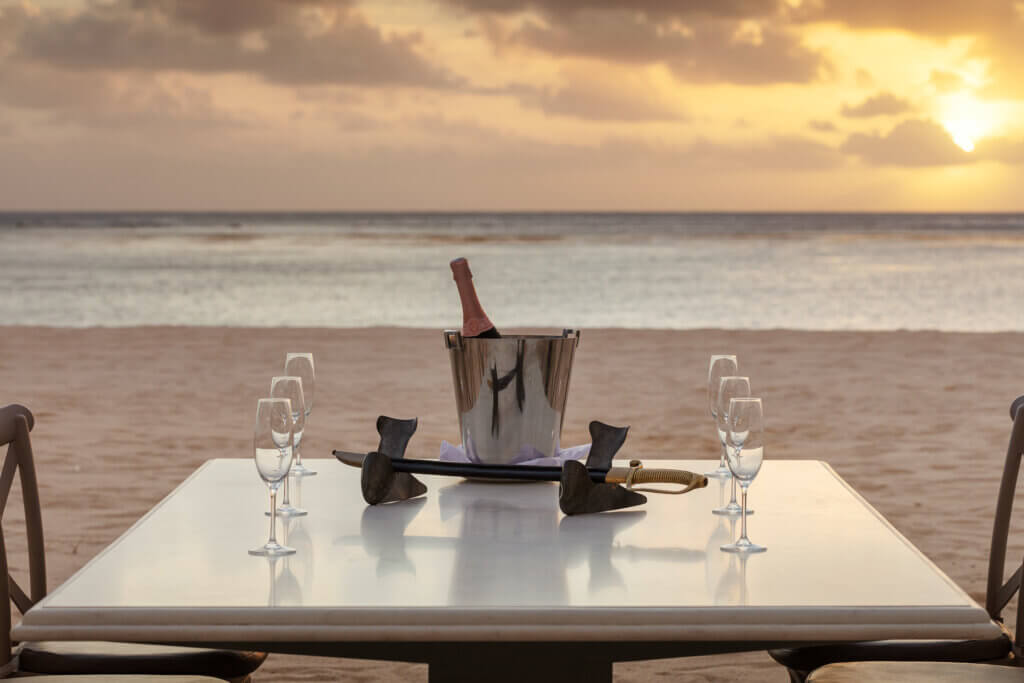 JW Marriott Mauritius, Romantisches Dinner am Strand