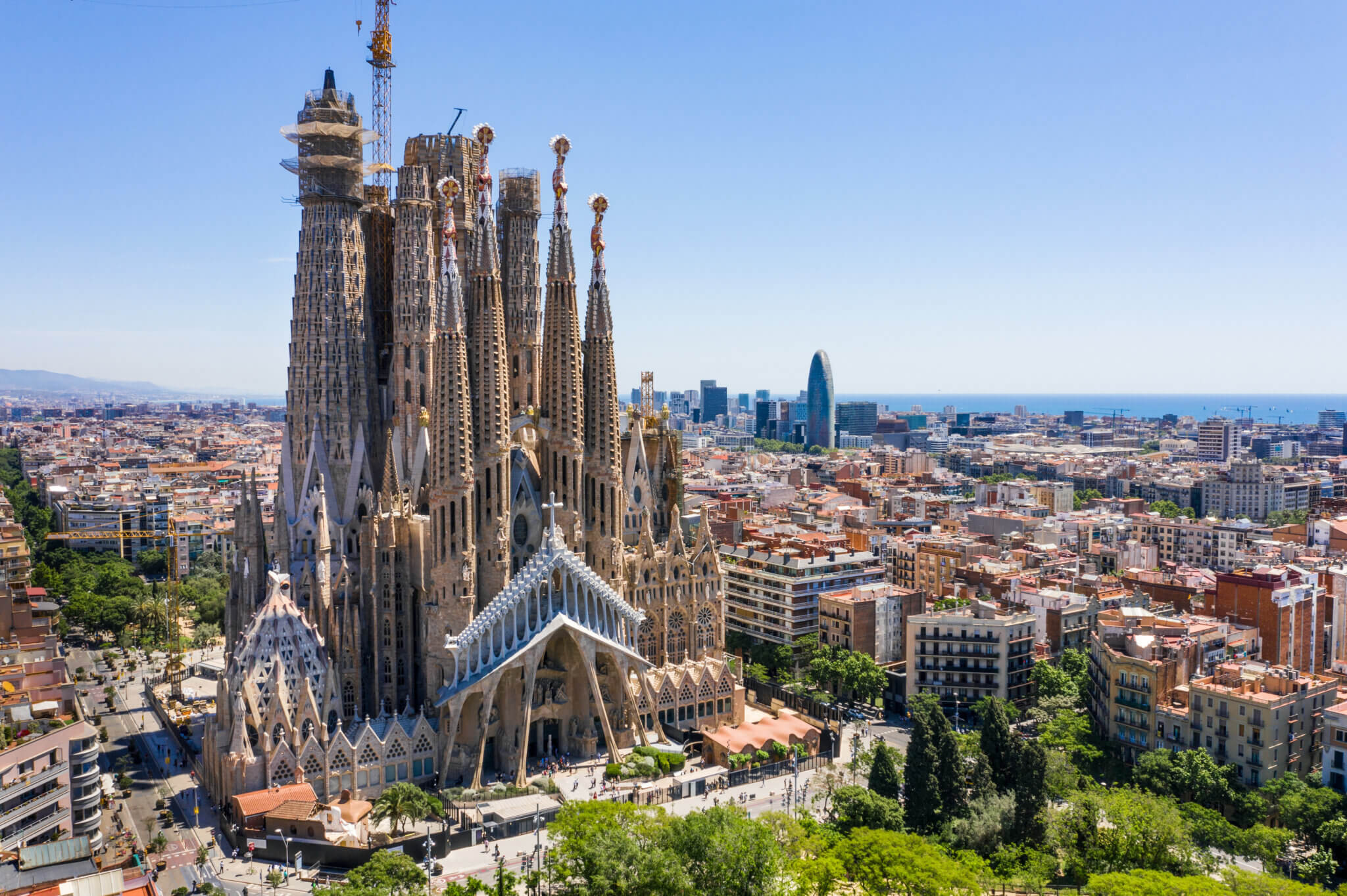 Silversea Barcelona, Stadtview aus Vogelperspektive